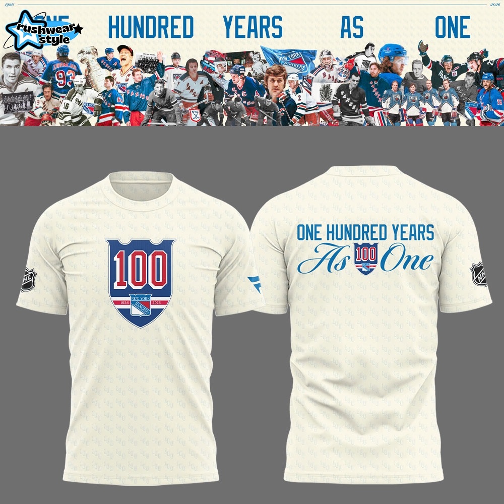 New York Rangers One Hundred Years As One Shirt 2025 New York Rangers One Hundred Years As One Shirt 2025