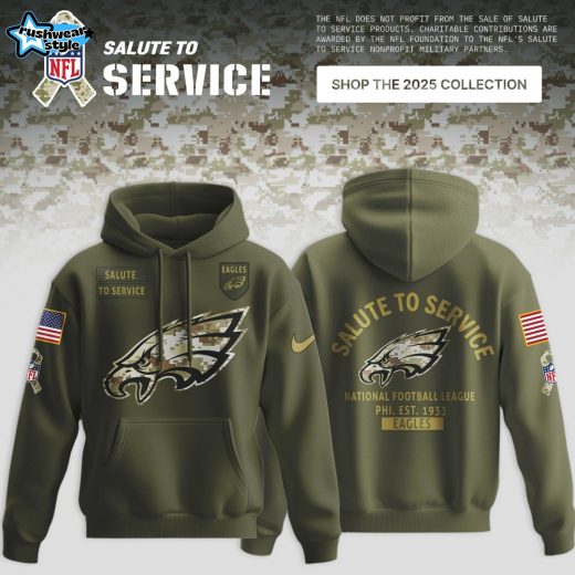 Philadelphia Eagles Olive 2025 NFL Salute to Service Limited Hoodie