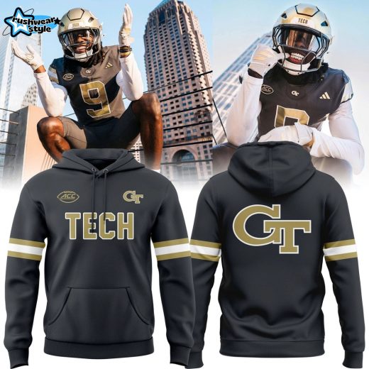 Special 2025 Grey Steel Uniform Georgia Tech Football Hoodie