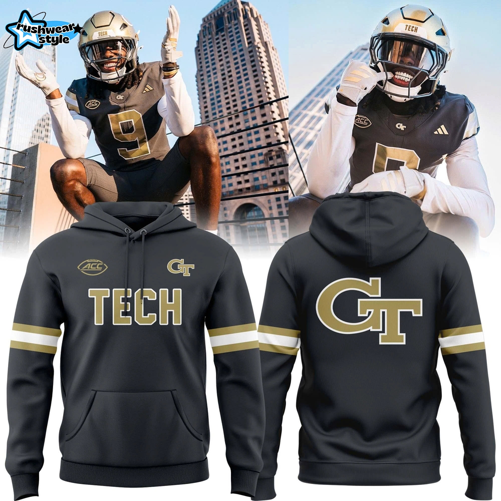 Special 2025 Grey Steel Uniform Georgia Tech Football Hoodie Special 2025 Grey Steel Uniform Georgia Tech Football Hoodie