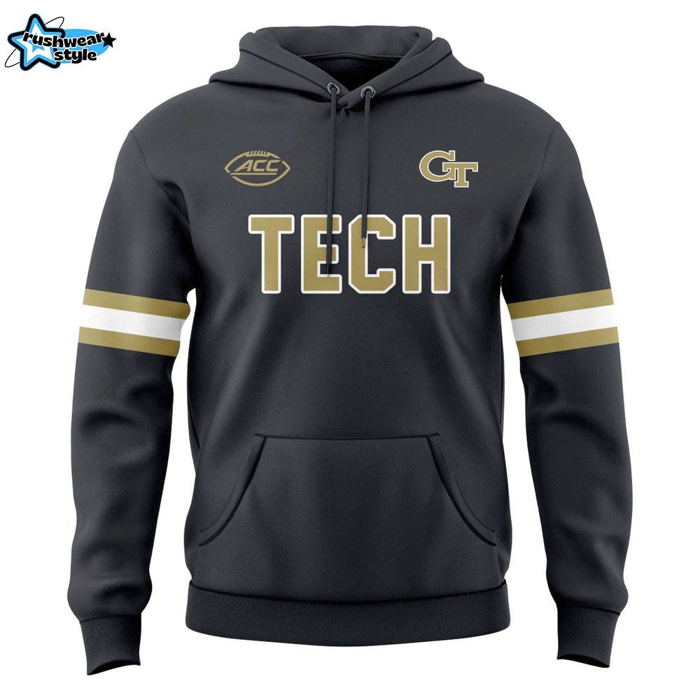 Special 2025 Grey Steel Uniform Georgia Tech Football Hoodie Special 2025 Grey Steel Uniform Georgia Tech Football Hoodie
