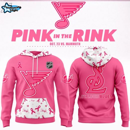 St. Louis Blues 2025 Pink in the Rink Night Hoodie
