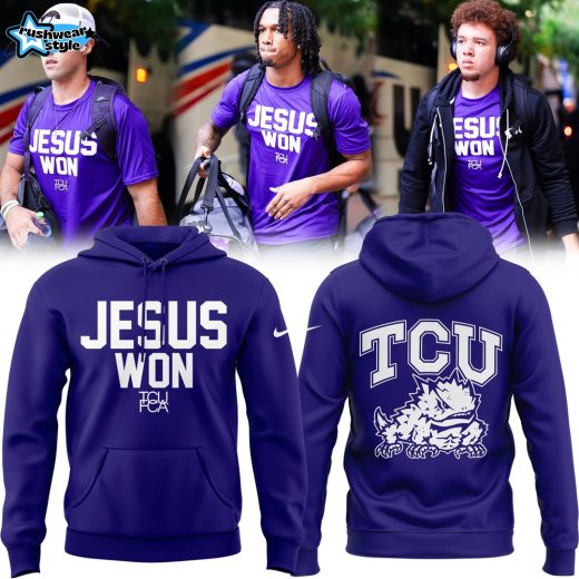 TCU Horned Frogs Football x Jesus Won Limited Edition Hoodie 2025
