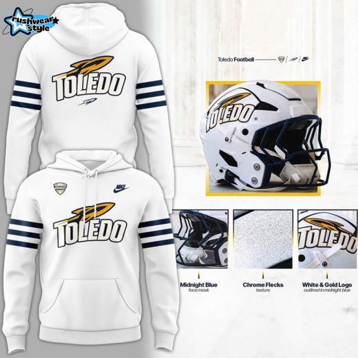 Toledo Rockets New Uniform Helmet Wordmark Logo Hoodie