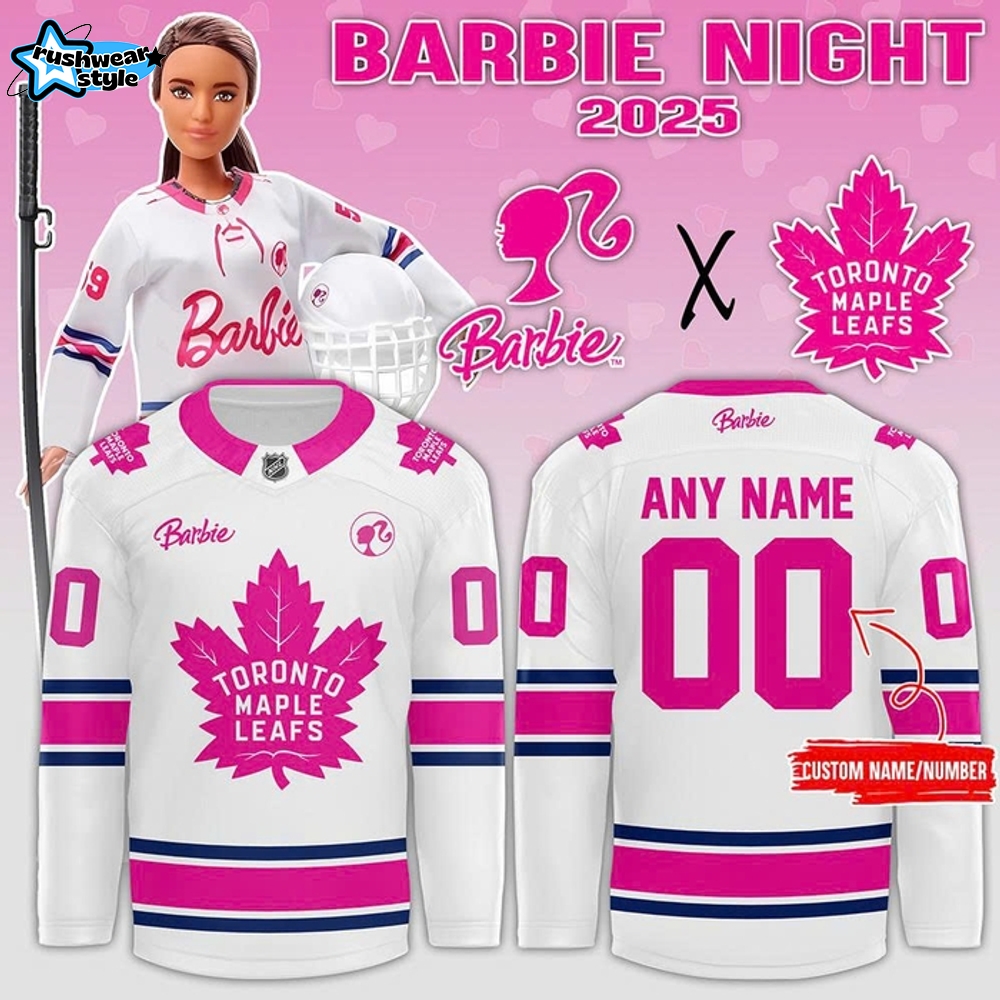Toronto Maple Leafs x Barbie Night 2025 Custom Hockey Jersey Toronto Maple Leafs x Barbie Night 2025 Custom Hockey Jersey