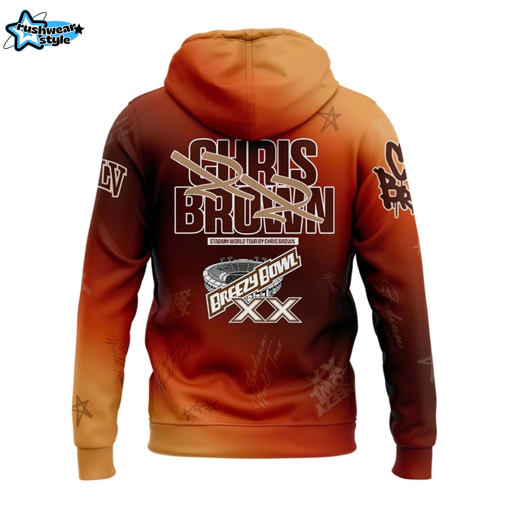 UNLV Rebels x Chris Brown Breezy Bowl XX Tour 2025 Hoodie - Orange UNLV Rebels x Chris Brown Breezy Bowl XX Tour 2025 Hoodie - Orange