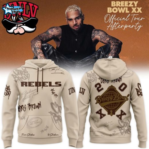 UNLV Rebels x Chris Brown Breezy Bowl XX Tour 2025 Special Hoodie