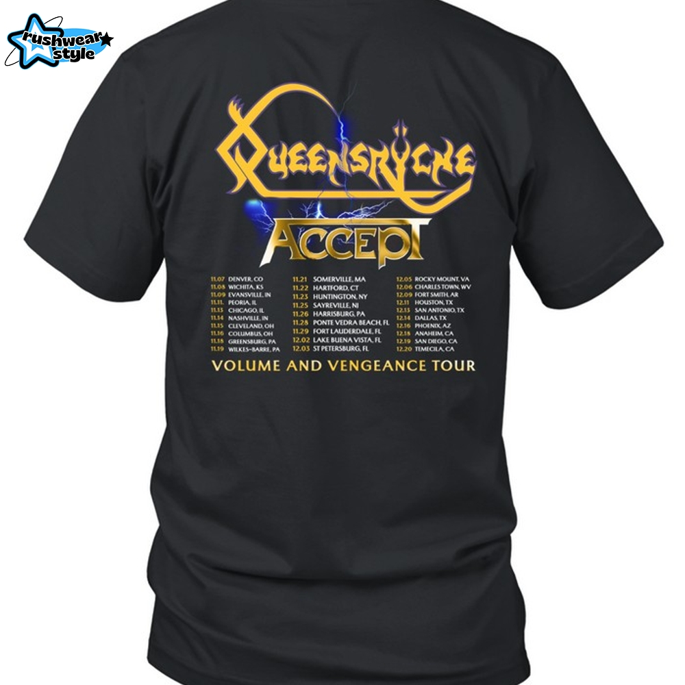 2SD_Volume And Vengeance Tour Of 2025_Queensryche-Unisex T-Shirt 2SD_Volume And Vengeance Tour Of 2025_Queensryche-Unisex T-Shirt