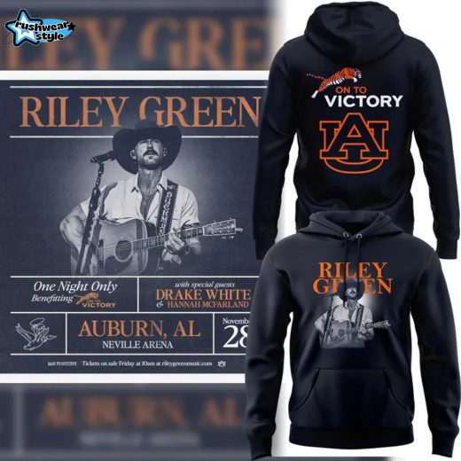 Auburn Tigers x Riley Green "Benefitting ON TO VICTORY" Hoodie 2025