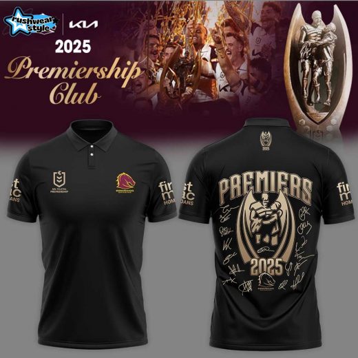 B.Broncos 2025 Men’s NRL Premiers Signature Combo Polo