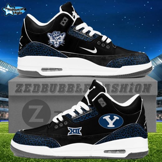 Brigham Young University Air Jordan 3 Sneakers - Black