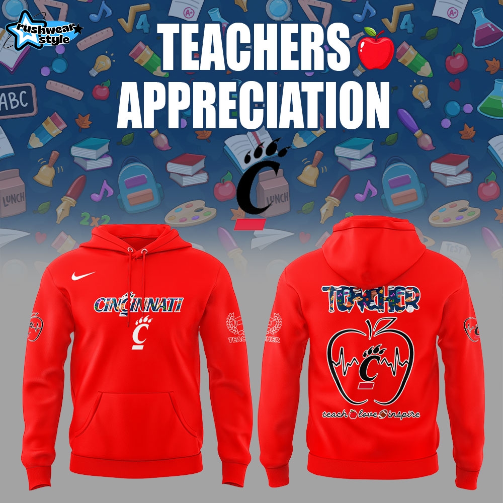 Cincinnati Bearcats Teachers Appreciation 2025 Combo Hoodie Cincinnati Bearcats Teachers Appreciation 2025 Combo Hoodie