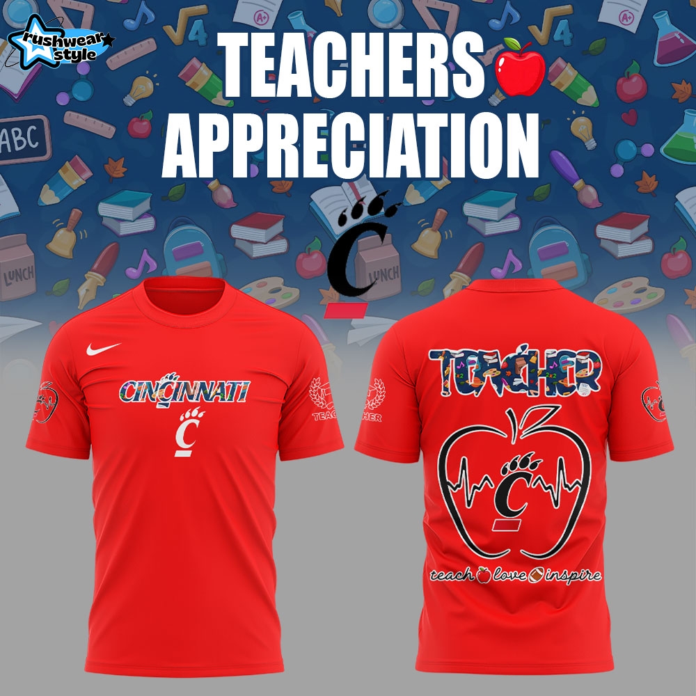 Cincinnati Bearcats Teachers Appreciation 2025 Combo Shirt Cincinnati Bearcats Teachers Appreciation 2025 Combo Shirt