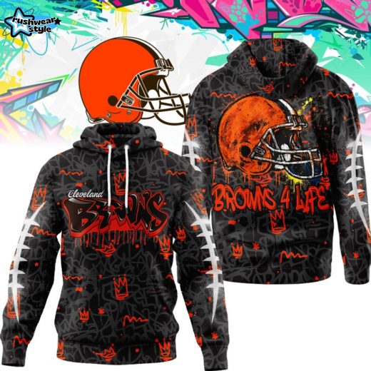 Cleveland Browns x Graffiti My Team 4 Life-3D Unisex Hoodie