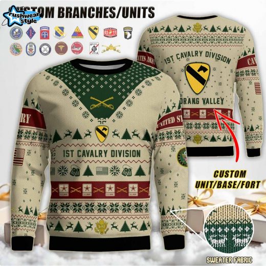 Custom US Military Units_V2 Ugly Christmas Sweater