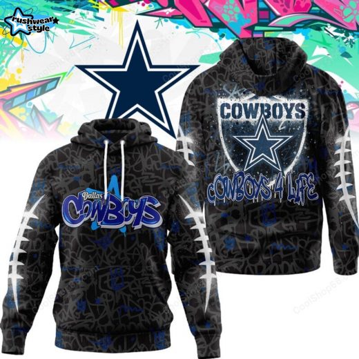 Dallas Cowboys Graffiti For Life Design Hoodie