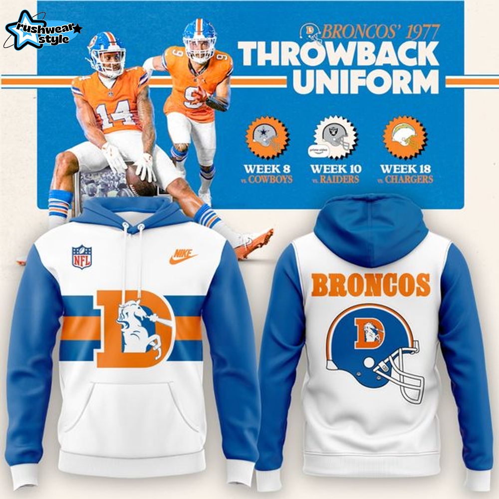 Denver Broncos Throwback 1977 Limited Hoodie Denver Broncos Throwback 1977 Limited Hoodie