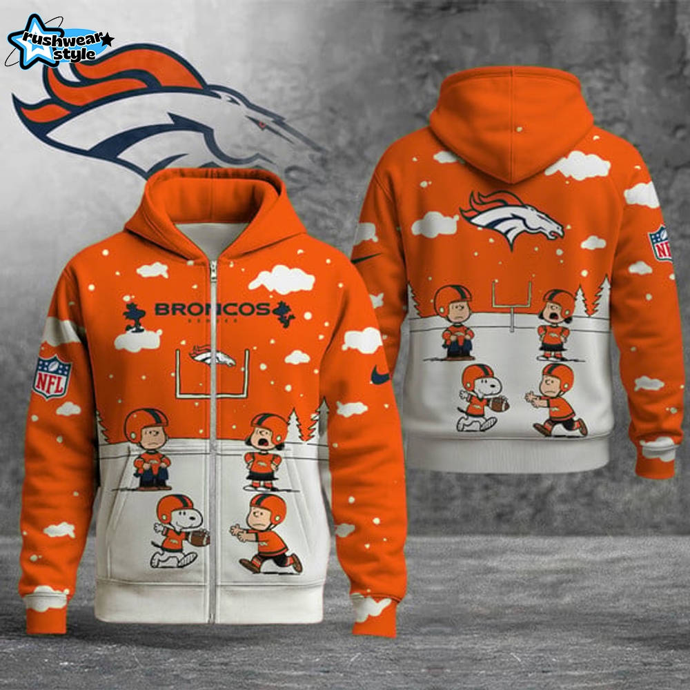 Denver Broncos x Peanuts 2025 Limited Edition Hoodie - Orange Denver Broncos x Peanuts 2025 Limited Edition Hoodie - Orange
