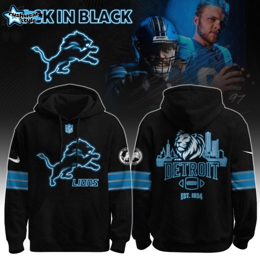 Detroit Lions “Back in Black” Hoodie