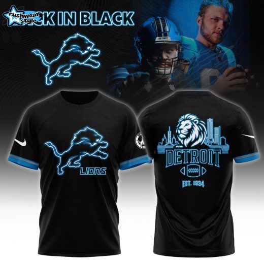 Detroit Lions “Back in Black” Tshirt