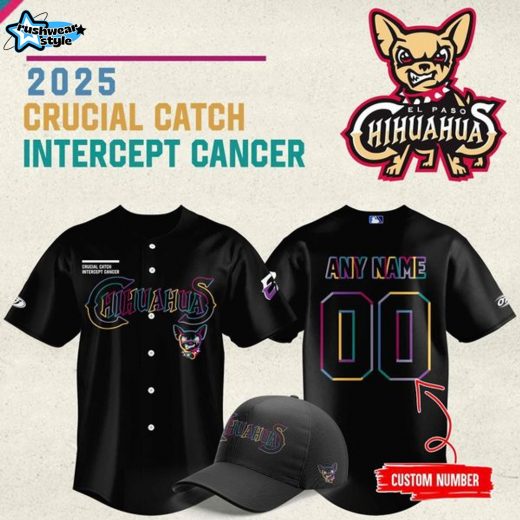 El Paso Chihuahuas Pandas Crucial Catch Intercept Cancer 2025 Jersey