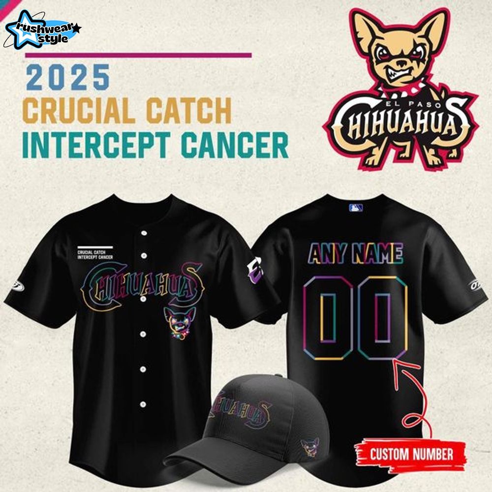 El Paso Chihuahuas Pandas Crucial Catch Intercept Cancer 2025 Jersey El Paso Chihuahuas Pandas Crucial Catch Intercept Cancer 2025 Jersey