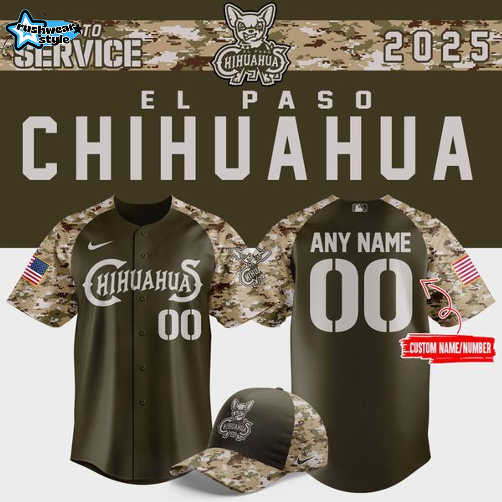 El Paso Chihuahuas Salute to Service 2025 Camo Jersey El Paso Chihuahuas Salute to Service 2025 Camo Jersey