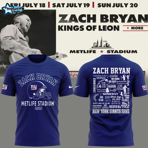 Exclusive Versio Zach Bryan x New York Giants Tshirt