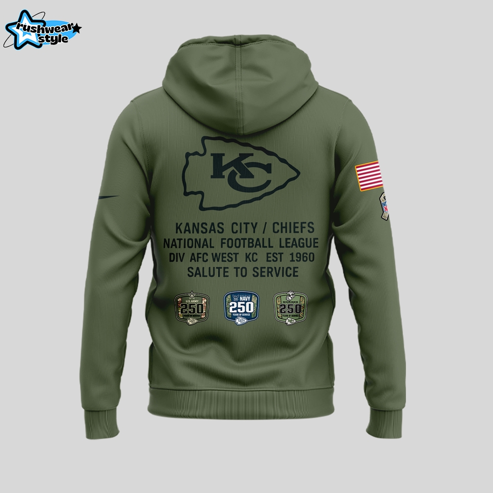 Exclusive Version Kansas City Chiefs 250th Salute to Service Hoodie Exclusive Version Kansas City Chiefs 250th Salute to Service Hoodie