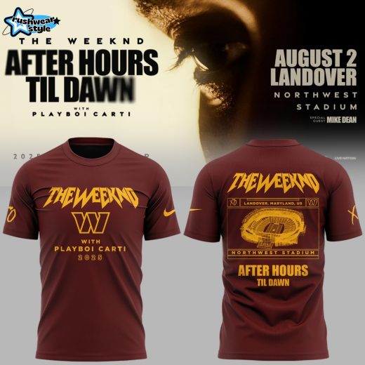 Exclusive Version Washington Commanders x The Weeknd 2025 Tshirt