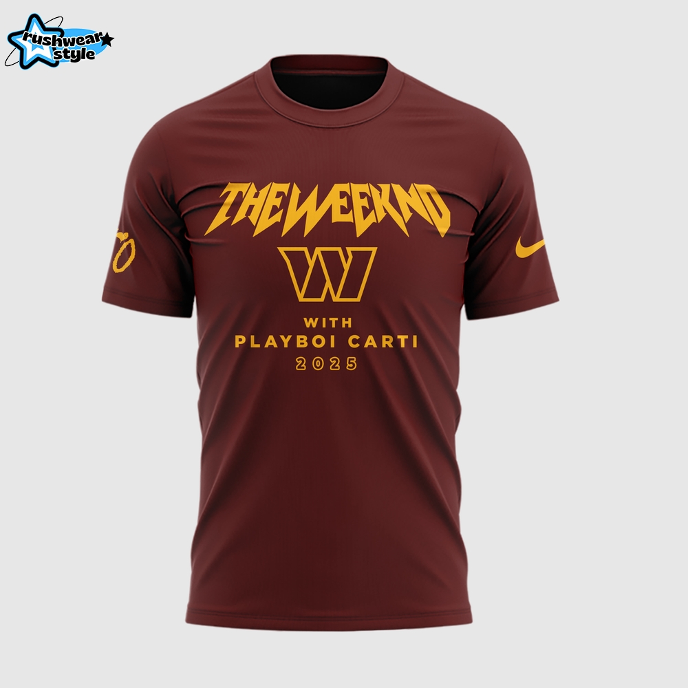 Exclusive Version Washington Commanders x The Weeknd 2025 Tshirt Exclusive Version Washington Commanders x The Weeknd 2025 Tshirt