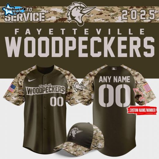 Fayetteville Woodpeckers Salute to Service 2025 Camo Jersey