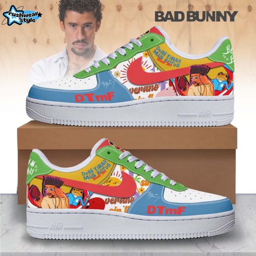 Gleammerch Bad Bunny Air Low-Top Sneakers Shoes For Men And Women