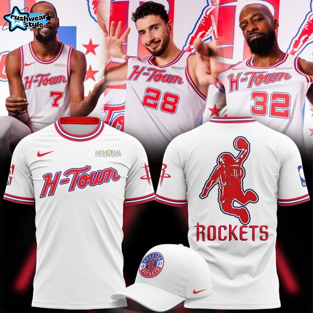 Houston Rockets H-Town City Edition White T-Shirt Houston Rockets H-Town City Edition White T-Shirt
