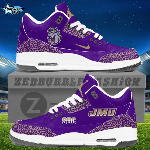 JMU Summer Band Camps Air Jordan 3 Sneakers - Purple