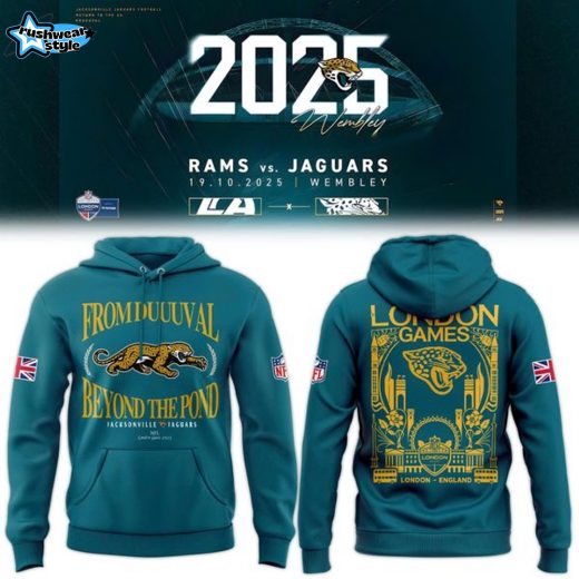 Jacksonville Jaguars 2025 NFL London Game Hoodie - Teal