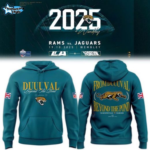 Jacksonville Jaguars 2025 NFL London Game Limited Hoodie - Teal