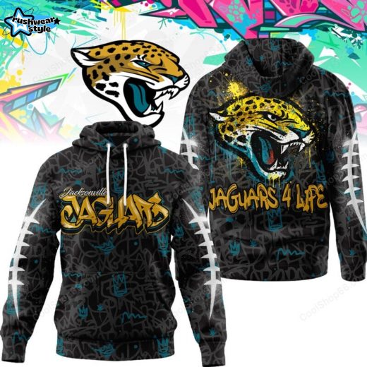 Jacksonville Jaguars Graffiti For Life Design Hoodie