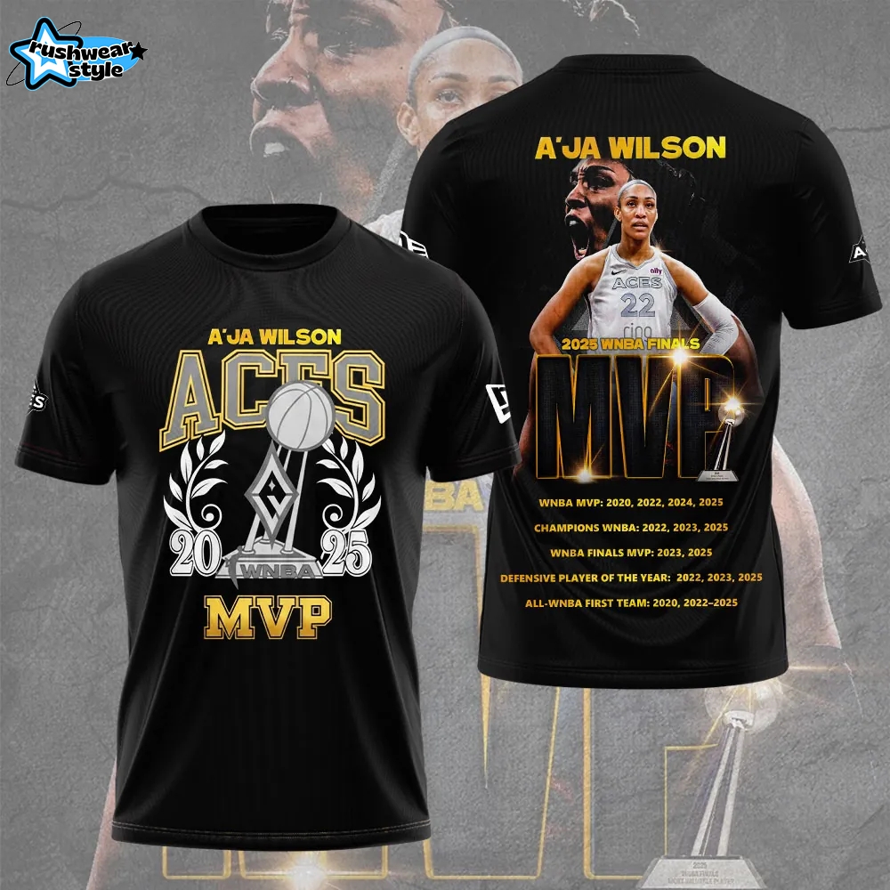 Las Vegas Aces x A’ja Wilson 3D Tshirt Las Vegas Aces x A’ja Wilson 3D Tshirt