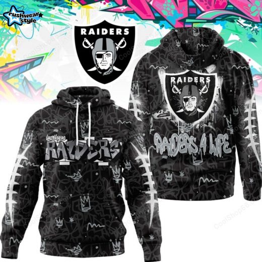 Las Vegas Raiders Graffiti For Life Design Hoodie