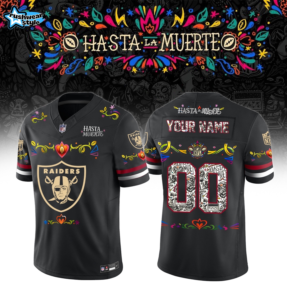 Las Vegas Raiders- Hasta la Muerte Jersey ( Custom Name Custom Number ) Las Vegas Raiders- Hasta la Muerte Jersey ( Custom Name Custom Number )