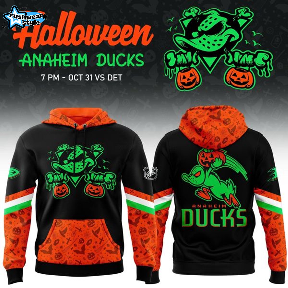 Limited Edition Anaheim Ducks 2025 Halloween Night Hoodie (V1) Limited Edition Anaheim Ducks 2025 Halloween Night Hoodie (V1)