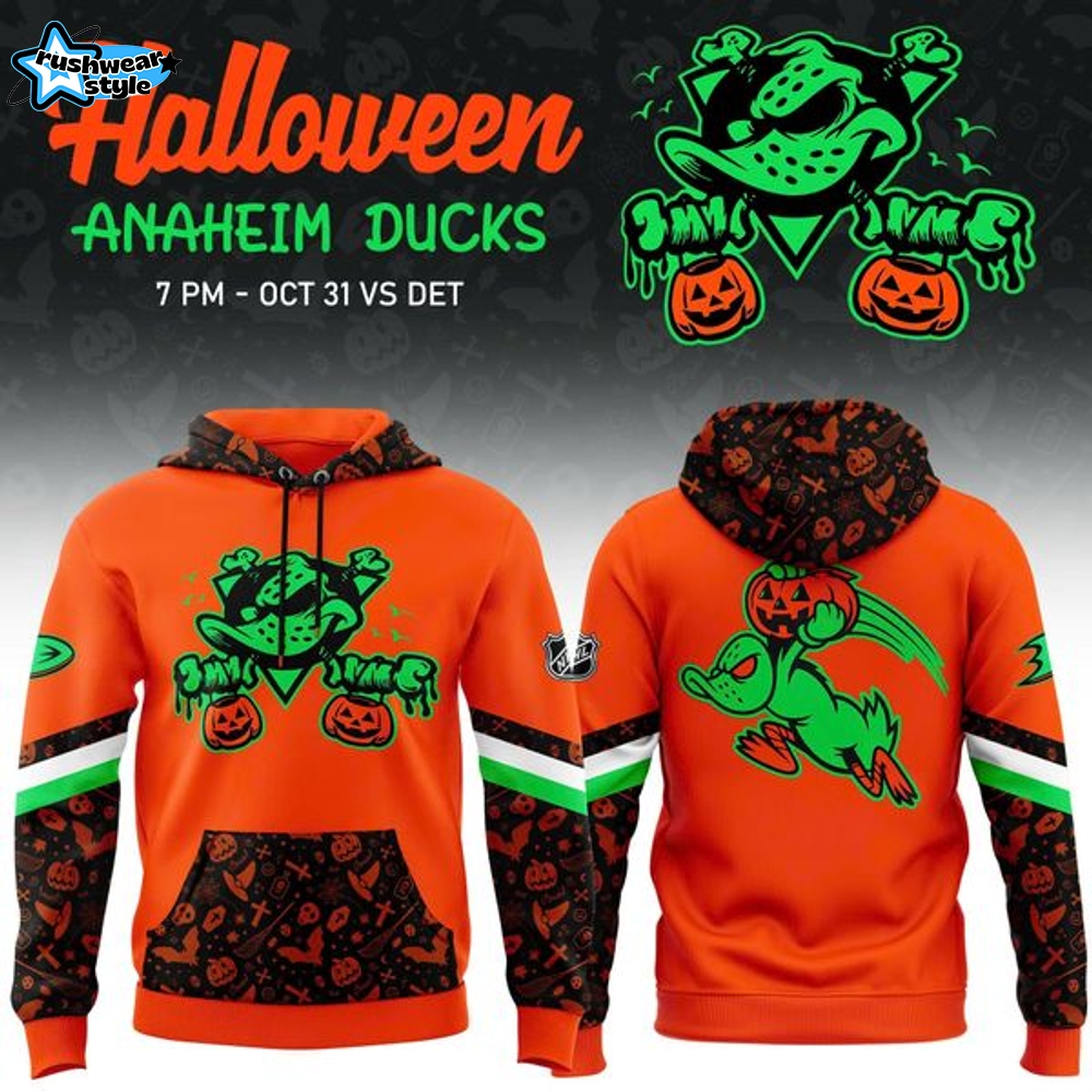 Limited Edition Anaheim Ducks 2025 Halloween Night Hoodie (V2) Limited Edition Anaheim Ducks 2025 Halloween Night Hoodie (V2)