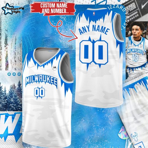 Limited Edition Bucks “BLIZZARD FROSTY EDITION” Custom Jersey