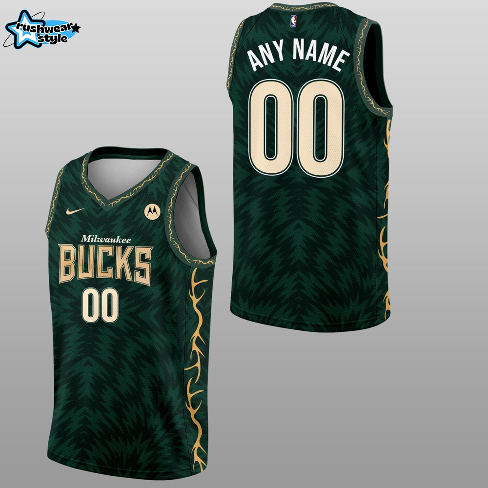 Limited Edition Bucks “DEEP FOREST ICON EDITION” Custom Jersey Limited Edition Bucks “DEEP FOREST ICON EDITION” Custom Jersey