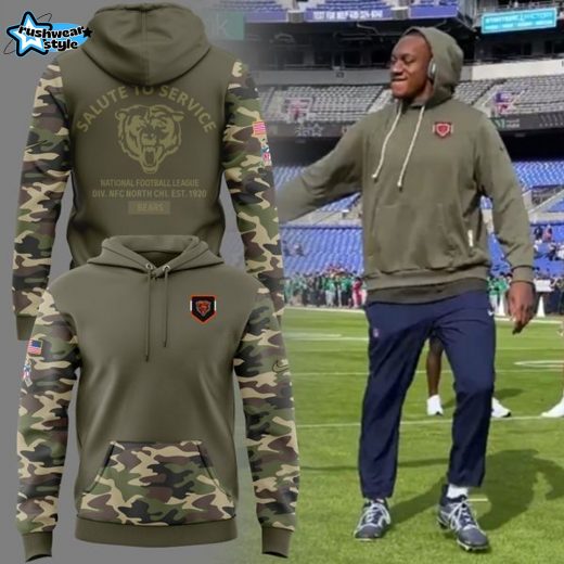 Limited Edition Chicago Bears Salute to Service 2025 Hoodie
