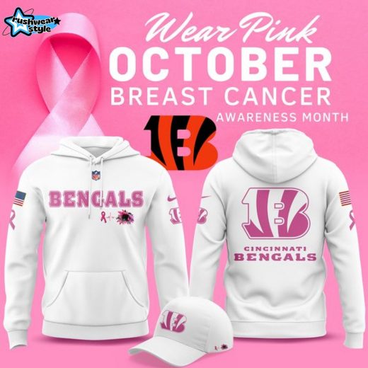 Limited Edition Cincinnati Bengals Breast Cancer Awareness Hoodie