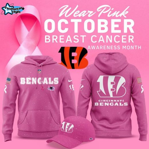 Limited Edition Cincinnati Bengals Breast Cancer Awareness Pink Hoodie