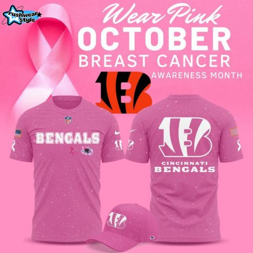 Limited Edition Cincinnati Bengals Breast Cancer Awareness Pink Tshirt