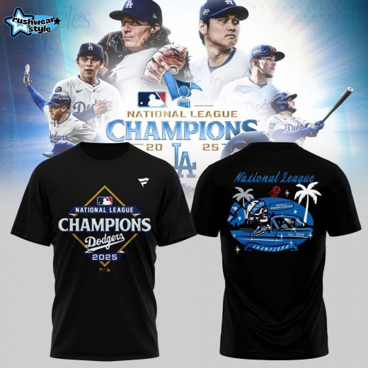 Los Angeles Dodgers 2025 National League Champions Tshirt